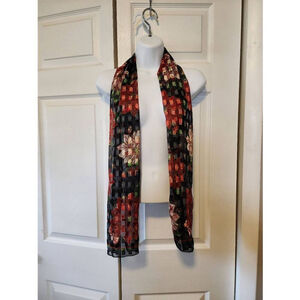 Black Floral scarf